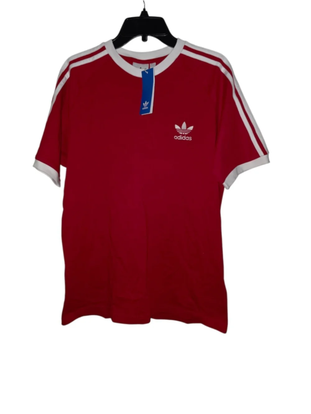 adidas Originals Men's 3-Stripes Trefoil Short Sleeve Tee Red Size Large IA4852